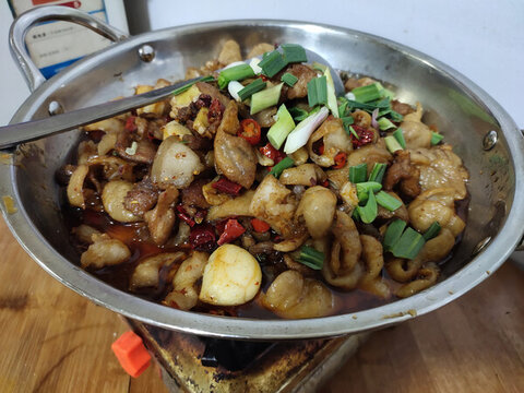 肥腸干鍋特寫(xiě)