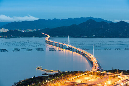 深圳灣跨海大橋夜景