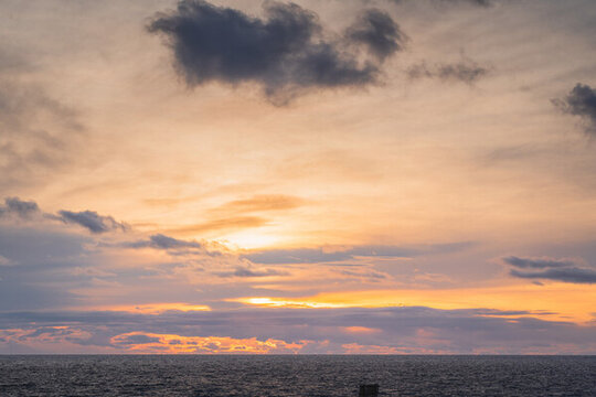 海上落日夕陽