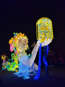仕女花燈