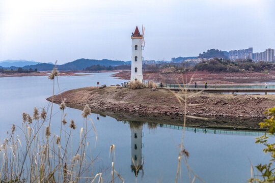 千島湖燈塔特寫