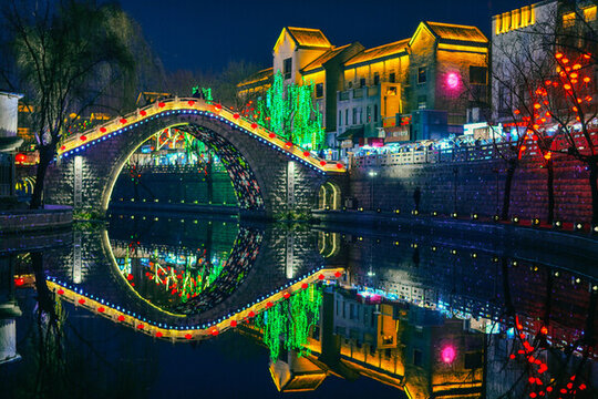 古運河夜景濟寧