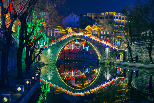 古運河夜景濟寧