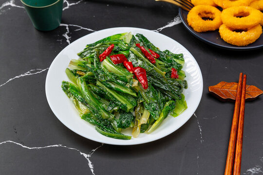 熗炒油麥菜