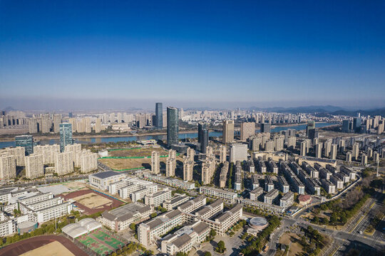 上虞城西e游小城市風(fēng)光航拍