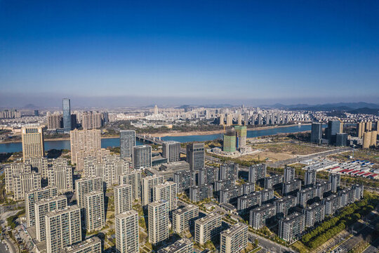 上虞城西e游小城市風光航拍