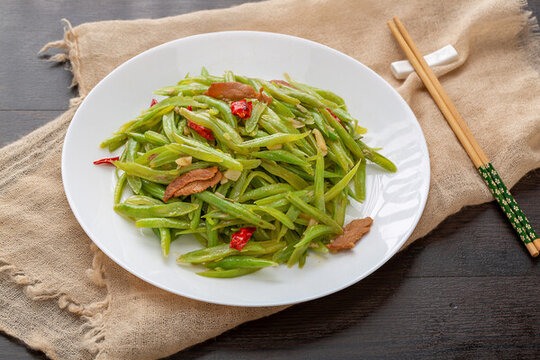 四季豆炒肉片