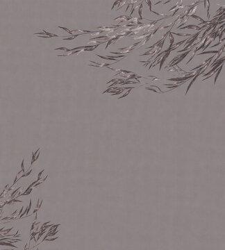 風(fēng)吹柳葉裝飾畫(huà)
