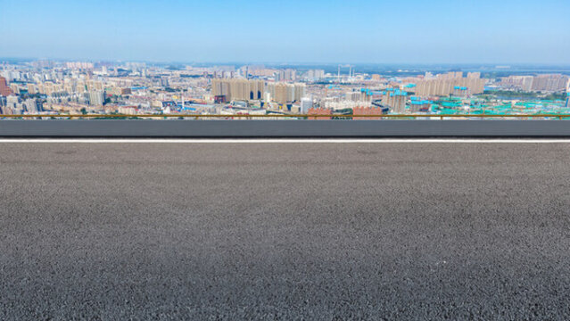 道路地面和城市景觀