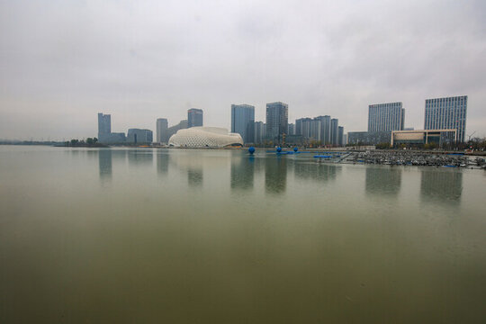杭州金沙湖大劇院城市風(fēng)光