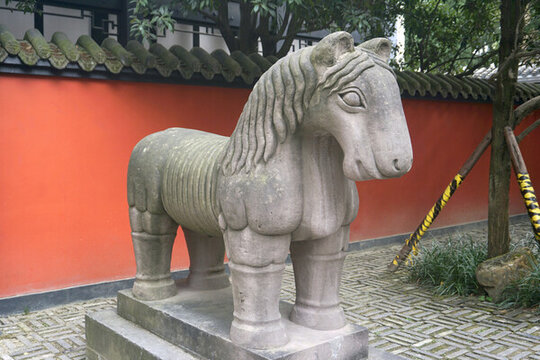 成都武侯祠劉備墓園神道石馬