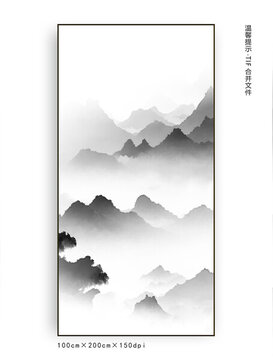 山水軟膜畫