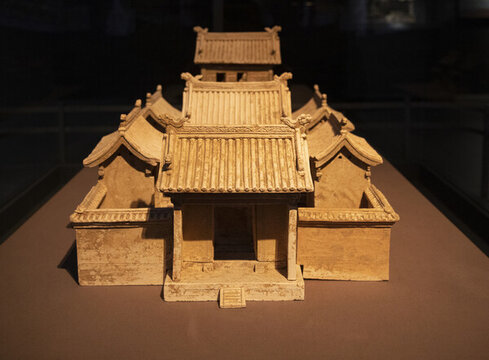 明代灰陶二進(jìn)四合宅院