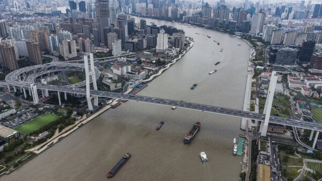 航拍南浦大橋