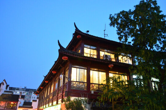 南京秦淮河夫子廟夜景