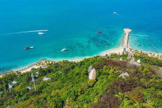 航拍海南陵水分界洲島熱帶島嶼