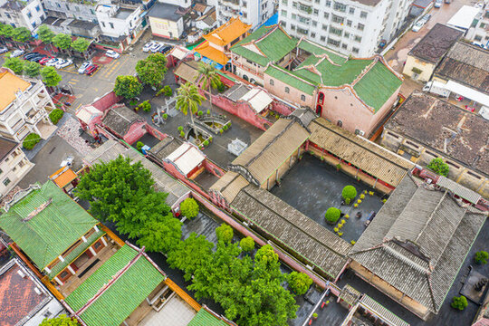 航拍海南文昌孔廟文昌學(xué)宮文廟