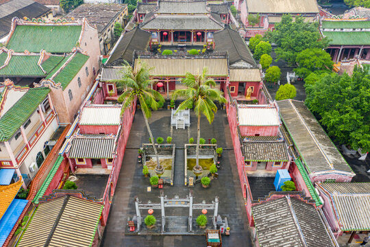 航拍海南文昌孔廟文昌學(xué)宮文廟