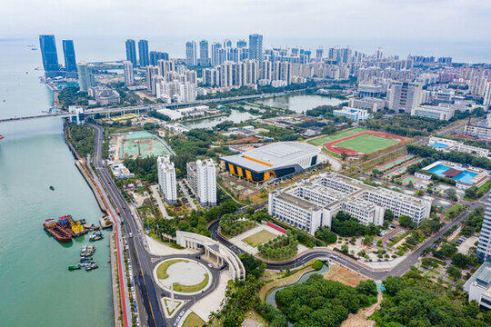 航拍海南大學(xué)海甸校區(qū)高校校園