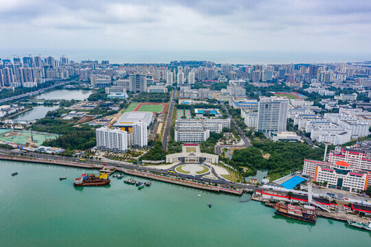 航拍海南大學(xué)海甸校區(qū)高校校園