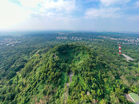 海口火山口國(guó)家地質(zhì)公園航拍圖