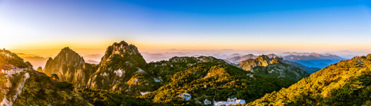 黃山日出全景圖