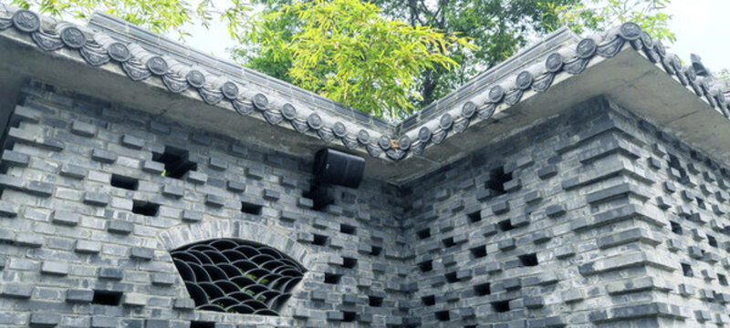 古建筑圍墻綠竹