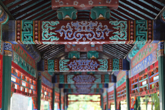 中式建筑雕梁畫棟