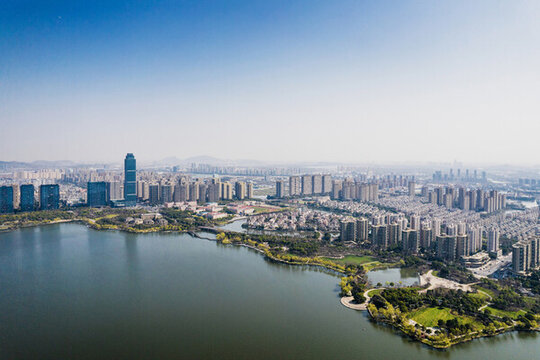 紹興市柯橋區(qū)城市風(fēng)光航拍