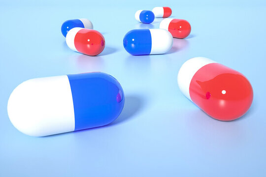 3D渲染的膠囊藥物