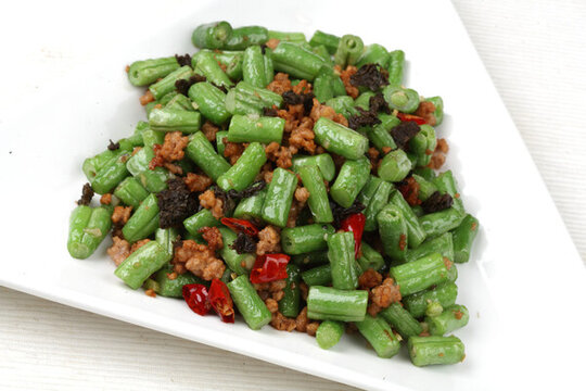 欖菜肉松四季豆