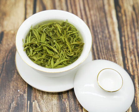 毛尖茶葉葉底春茶明前茶
