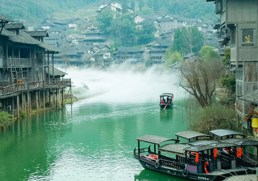 江南水鄉(xiāng)小鎮(zhèn)風(fēng)景
