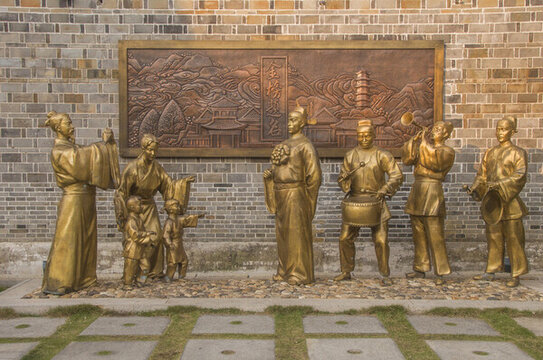 金榜題名場景雕塑