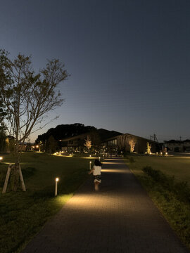 日本宇治市一公園夜景