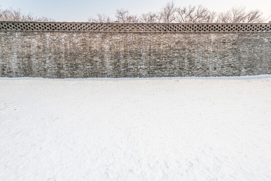 冬天雪后的沈陽(yáng)清昭陵