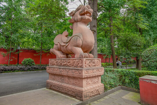 成都青羊?qū)m石獅