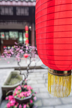 春天中國(guó)成都的杜甫草堂