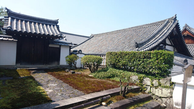 日本櫻花庭院建筑