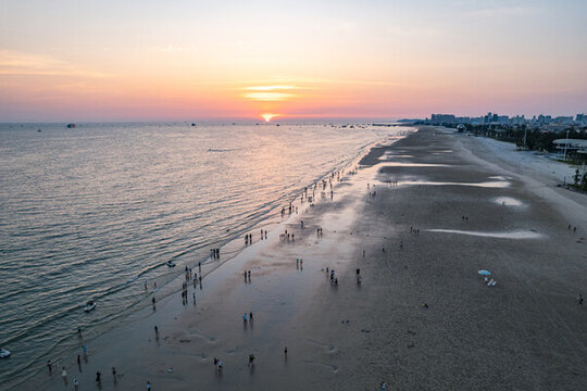 中國廣西北海銀灘海景風光