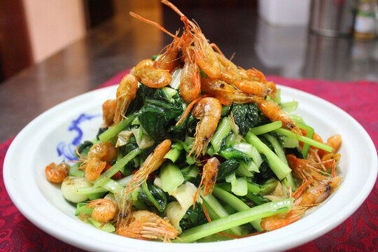 小河蝦爆時(shí)蔬