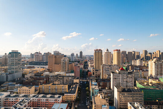 哈爾濱城市風(fēng)光航拍