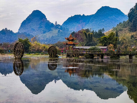 廣西靖西鵝泉喀斯特山水風(fēng)光