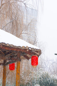 雪景燈籠