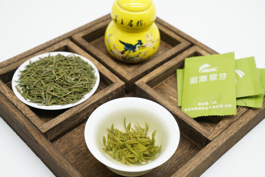 雀舌湄潭翠芽茶葉綠茶高清素材