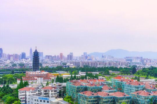 南京大報(bào)恩寺寶塔和城市建筑