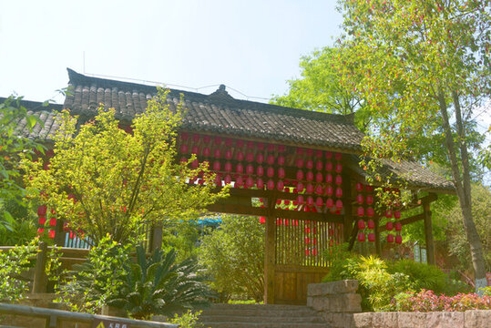 成都金堂五鳳溪古鎮(zhèn)牌樓