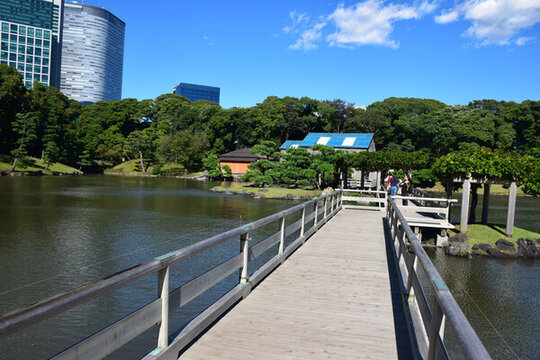 日本東京濱離宮恩賜庭園風(fēng)景