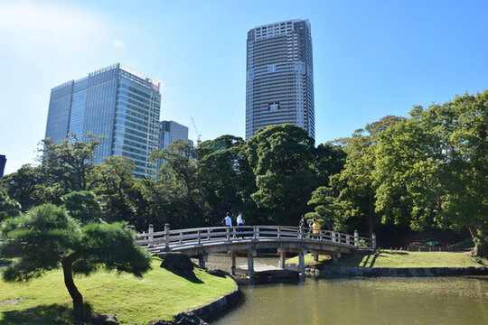 日本東京濱離宮恩賜庭園風(fēng)景