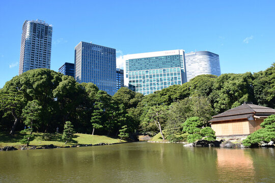 日本東京濱離宮恩賜庭園風(fēng)景